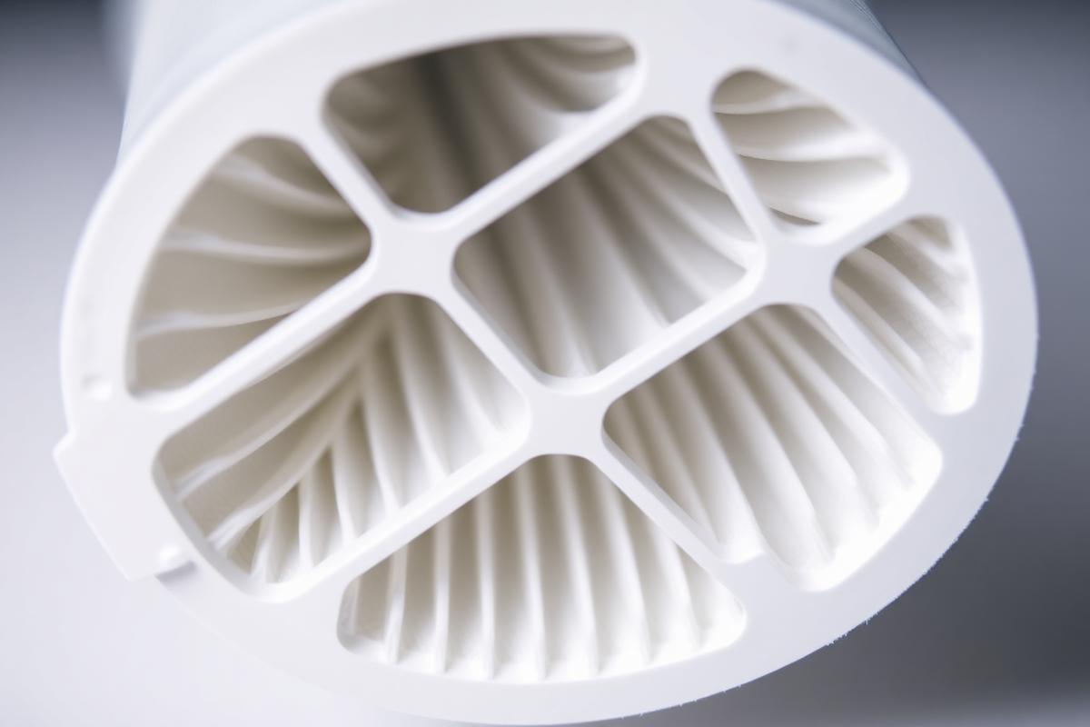 HEPA filter cross-section